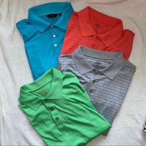 Grey & Blue Golf Performance Polos